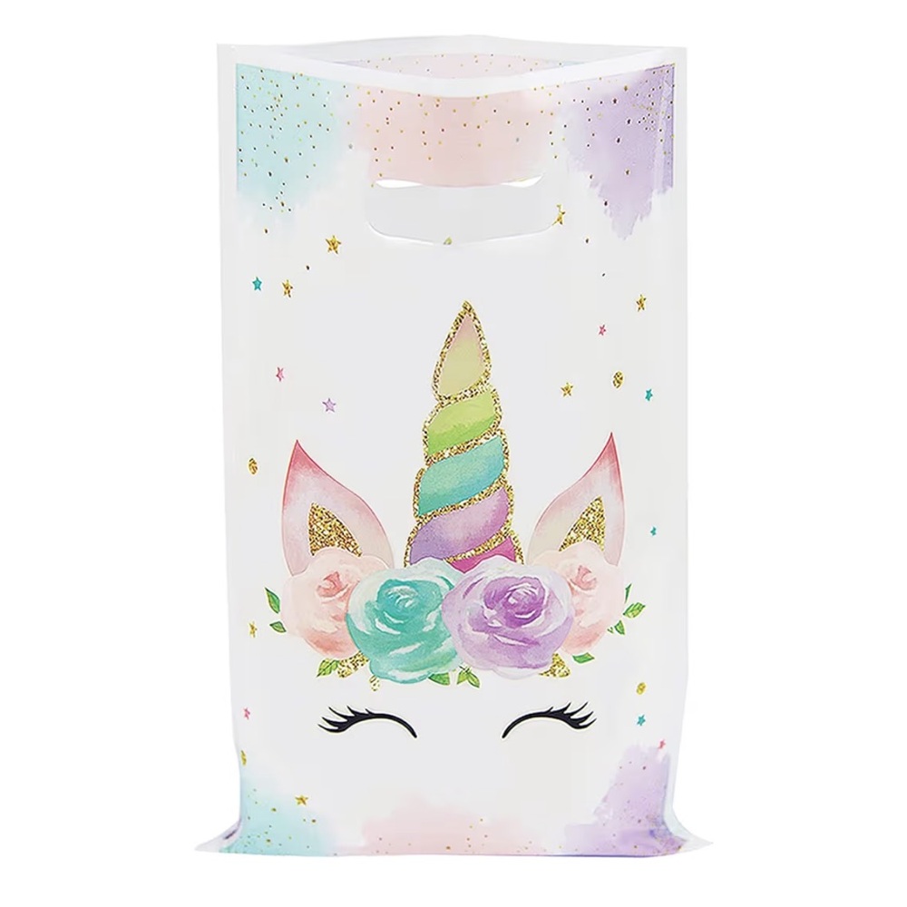 Unicorn Plastic Party Goodie Bags - Pack of 21